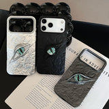 3D Eyes Electroplated Tin Foil Texture Phone Case for iPhone