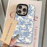 Creative Sketch Landscape Painting Shockproof Soft Phone Case for iPhone