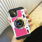 3D Retro Camera Lanyard Phone Case For iPhone