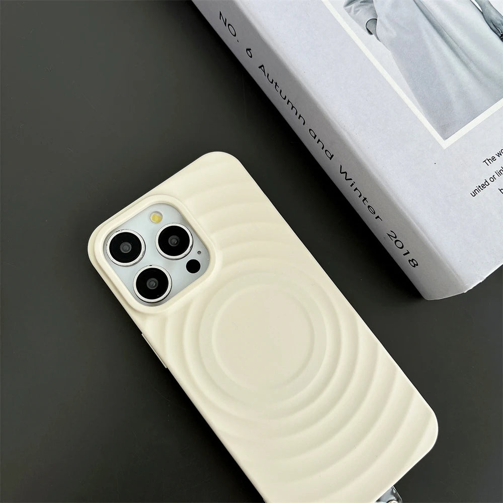 3D Wave Magnetic Wrist Strap Case For iPhone