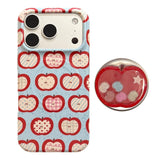 Red Apple Stand Magnetic Case for iPhone