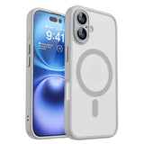 Magnetic Armor Shockproof Matte Translucent Case for iPhone