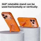 Premium Leather Magnetic Hidden Kickstand Case for iPhone