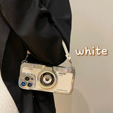 Fashion 3D Retro Camera Handheld Leather Case for iPhone