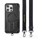 Outdoor Sports Crossbody Long Strap Magnetic Bracket Case for iPhone