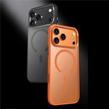 Luxury Alloy Lens Frame Matte Magnetic Shockproof Case for iPhone