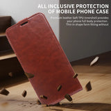 Vintage Wax Leather Top & Bottom Flip Case for iPhone