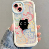 Cut Cat Aninal Silicone Soft Phone Case for iPhone