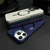 Magnetic Camera Bracket Matte Case for iPhone