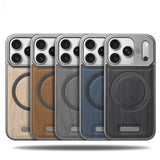 Wood Grain Borderless Heat Dissipation Magnetic Case for iPhone