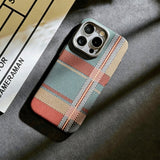 Relief Carbon Fiber Magnetic Lens Metal Protective Case for iPhone