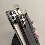 Premium Slim Electroplated Wrist Strap Case for Samsung