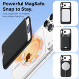 Tech Fabric Card Holder Magnetic Shockproof Case for iPhone