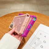 Transparent Glitter Magnetic 2in1 Airbag Shockproof Case For Samsung