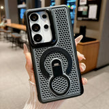 Hidden Kickstand Cooling Magnetic Shockproof Case for Samsung