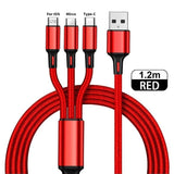 4 In 1/ 3 In 1 Micro USB Type C Fast Charging Cable