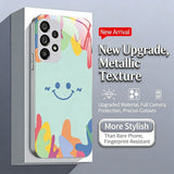 Smiling Colorful Graffiti Liquid Glass Phone Case for Samsung