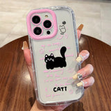 Cut Cat Aninal Silicone Soft Phone Case for iPhone