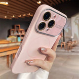 Liquid Silicone Magnetic Charging Glass Lens Protect Cover for iPhone