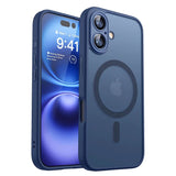 Magnetic Armor Shockproof Matte Translucent Case for iPhone
