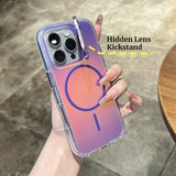 Color-Shifting Lens Kickstand Magnetic Case for iPhone