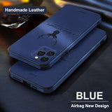 Square Leather Shockproof deer Case For iPhone