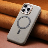 Luxury Leather Carbon Fiber Texture Magnetic Shockproof Phone Case for iPhone