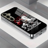 Electroplated Tempered Glass Artistic Patterns Phone Case For Samsung