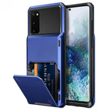 Armor Card Slot Flip Wallet Case for Samsung