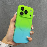 Gradient Pattern Magnetic Silicone Phone Case For iPhone