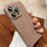 Luxury Leather Texture Silicone Case for iPhone