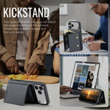 Wallet Cards Slot Magnetic Leather Case for iPhone
