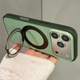 Soft-Touch Magnetic Stand Shockproof Case for iPhone
