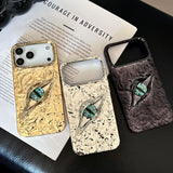 3D Eyes Electroplated Tin Foil Texture Phone Case for iPhone