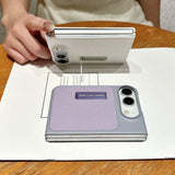 Litchi Grain Kickstand Full Coverage Shockproof Case for iPhone Duo