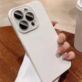 Luxury Leather Texture Silicone Case for iPhone