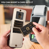 Wallet Card Slot Ring Holder Leather Case for iPhone