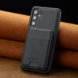 2-in-1 Magnetic Charging Leather Wallet Case for Samsung