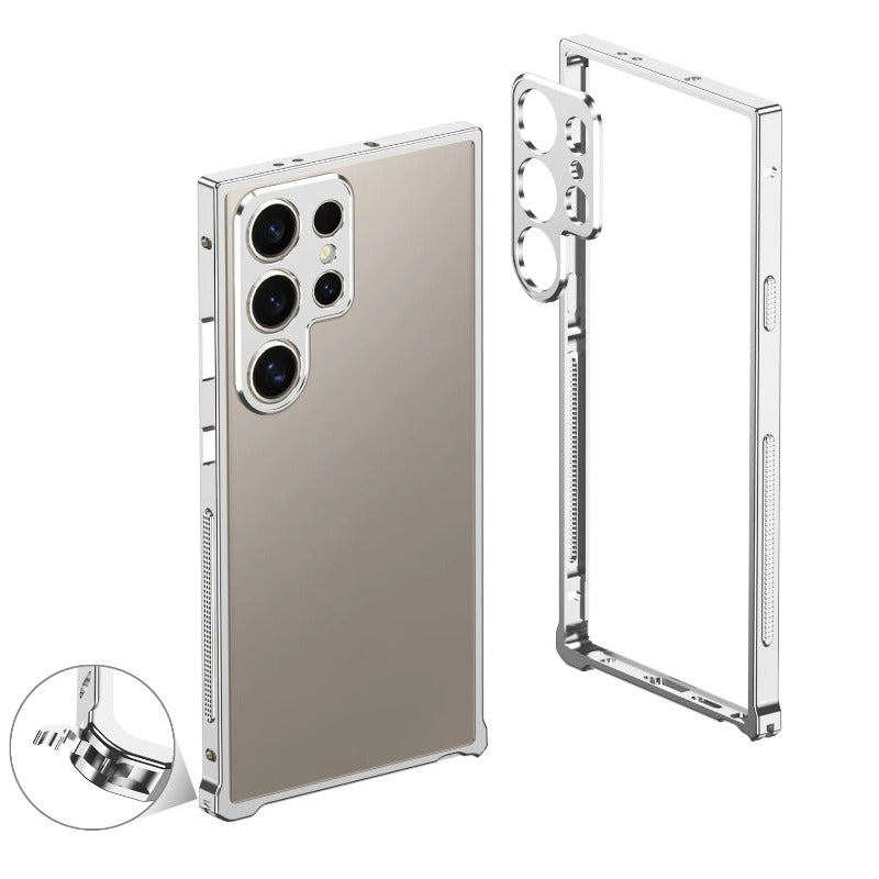 Aluminum Alloy Frame Bumper Metal Lens Phone Case for Samsung