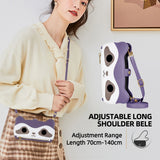 Cute Raccoon Leather Cross-Body Wallet Phone Case For IPhone