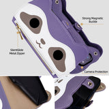 Cute Raccoon Leather Cross-Body Wallet Phone Case For IPhone