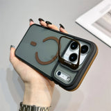 Luxury Matte Transparent Magnetic Kickstand Phone Case for iPhone