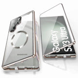 Magnetic Metal Aluminum Alloy 360° Full Surround Screen Glass Case for Samsung