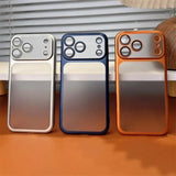 Frosted Translucent Plating Frame PC Phone Case for Iphone