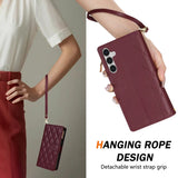 Leather Crossbody Card Wallet Case for Samsung