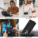 Leather Crossbody Zipper Wallet Case for iPhone