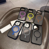 Two-Tone Magnetic Matte Shockproof Phone Case for iPhone