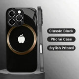 Apple Circle Pattern Black Case for iPhone