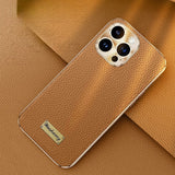 Premium Genuine Leather Shockproof Case for iPhone