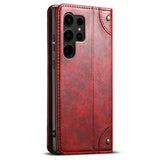 Leather Magnetic Card Slot Flip Case for Samsung